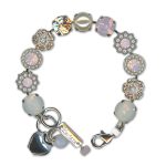 Bracelet by Mariana Woman Lovely Pink and Pearl Swarovski Crystals - Image 3