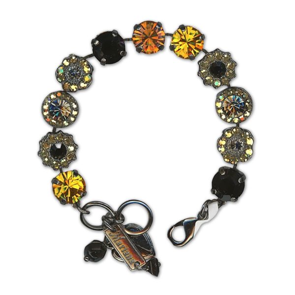 Bracelet by Mariana Woman Exquisite Jet and Topaz Swarovski Crystals