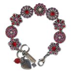 Bracelet by Mariana Woman Beautiful Siam and Rose Swarovski Crystals