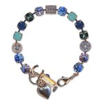 Bracelet by Mariana Woman Classy Tanzanite and Sapphire Swarovski Crystals