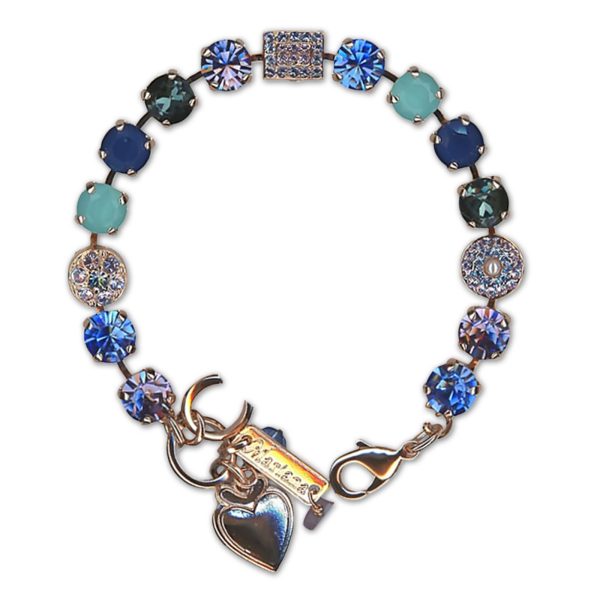 Bracelet by Mariana Woman Classy Tanzanite and Sapphire Swarovski Crystals