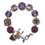 Bracelet by Mariana Woman Sophisticated Amethyst Swarovski Crystals - Image 2