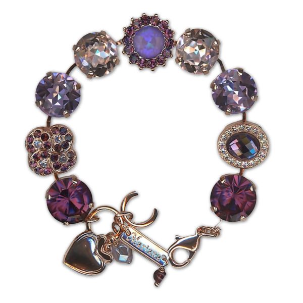 Bracelet by Mariana Woman Sophisticated Amethyst Swarovski Crystals