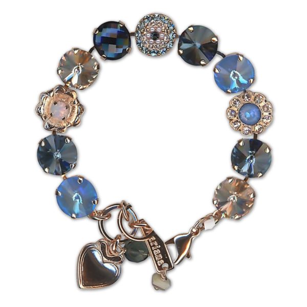 Bracelet by Mariana Woman Gorgeous Montana and Golden Swarovski Crystals