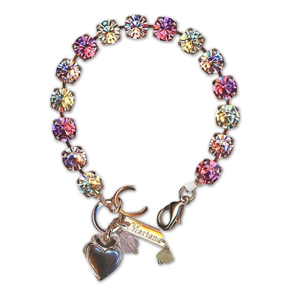 Bracelet by Mariana Woman Lovely Jonquil and Rose Swarovski Crystals