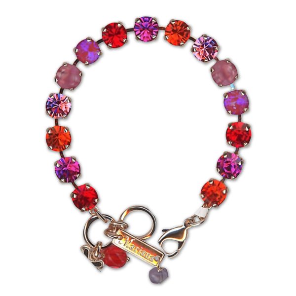 Bracelet by Mariana Woman Sassy Siam and Fuchsia Swarovski Crystals