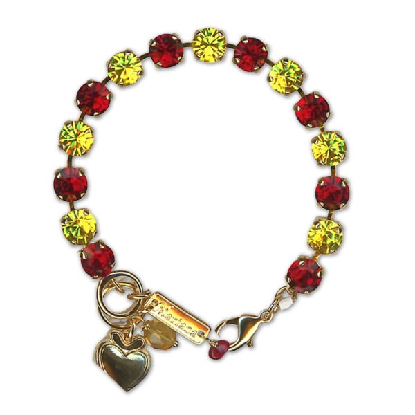 Bracelet by Mariana Woman Stunning Citrine and Siam Swarovski Crystals