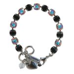 Bracelet by Mariana Woman Shimmering AB and Jet Swarovski Crystals - Image 2