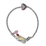 Bracelet by Mariana Woman Fab Heart Red and Pink Swarovski Crystals - Image 3