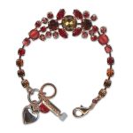 Bracelet by Mariana Woman Sophisticated Siam and Burgundy Swarovski Crystals - Image 2