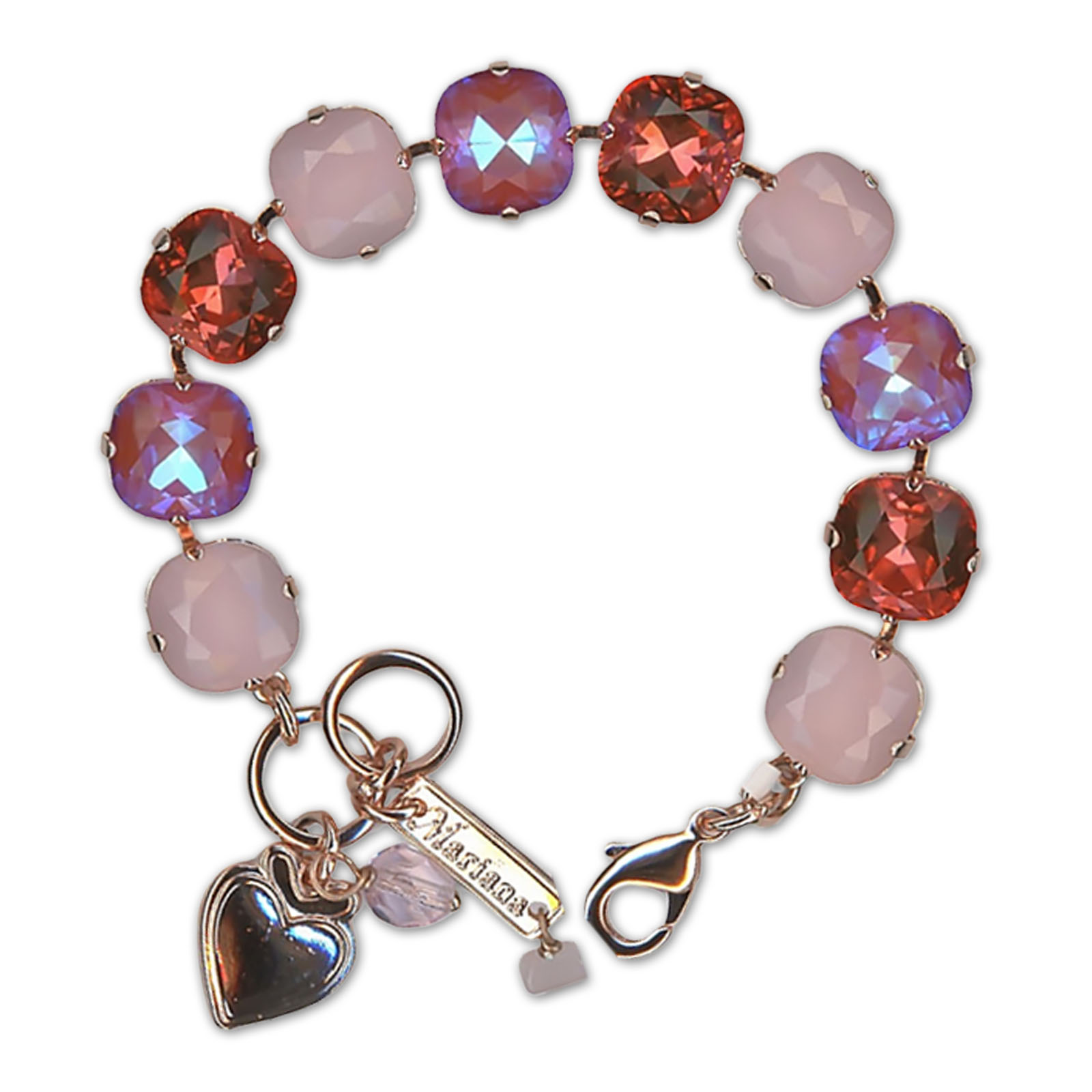B-4326-2-5022-RG (3) Bracelet by Mariana Woman Beautiful Blush and Rose Swarovski Crystals - Image 1