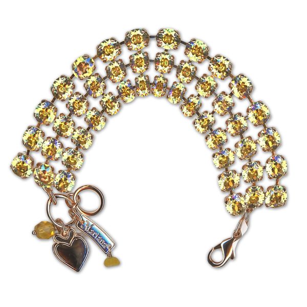 Bracelet by Mariana Woman Shimmering Topaz AB Swarovski Crystals