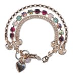 Bracelet by Mariana Woman Sophisticated Amethyst and Rose Swarovski Crystals - Image 3