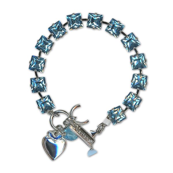 Bracelet by Mariana Woman Charming Aquamarine Swarovski Crystals