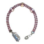 Bracelet by Mariana Woman Lovely Rose and Silk Swarovski Crystals