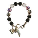 Bracelet by Mariana Woman Beautiful Jet and Rose Swarovski Crystals - Image 2