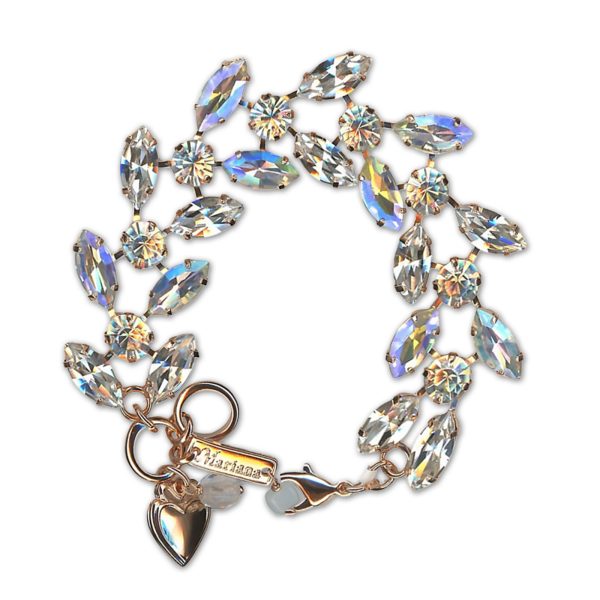 Bracelet by Mariana Woman Shimmering Moonlight and AB Swarovski Crystals