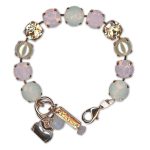 Bracelet by Mariana Woman Lovely Pearl and Golden Swarovski Crystals - Image 3