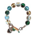 Bracelet by Mariana Woman Classy Emerald and Golden Swarovski Crystals - Image 3