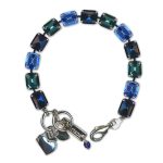 Bracelet by Mariana Woman Luxurious Sapphire and Montana Swarovski Crystals