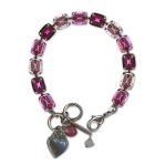 Bracelet by Mariana Woman Chic Fuchsia and Rose Swarovski Crystals - Image 3