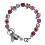 Bracelet by Mariana Woman Ethereal Siam and Rose Swarovski Crystals - Image 3