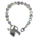Bracelet by Mariana Woman Shimmering AB and Moonlight Swarovski Crystals - Image 3