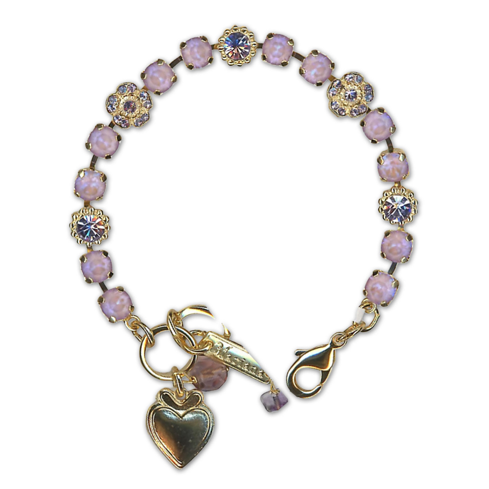 B-4504-144371-YG (3) Bracelet by Mariana Woman Alluring Lavender and Violet Swarovski Crystals - Image 1