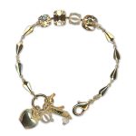 Bracelet by Mariana Woman Sleek Pearl and Golden Swarovski Crystals - Image 3