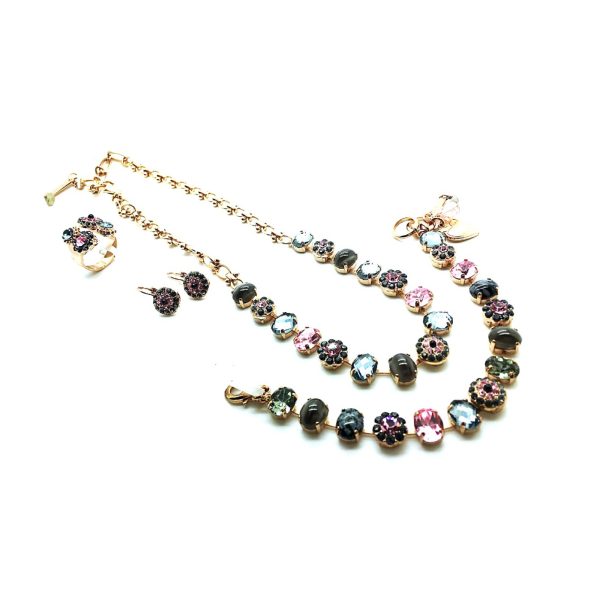 Jewelry Set By Mariana Woman Necklace, Bracelet, Earrings and Ring Rich Swarovski Crystals