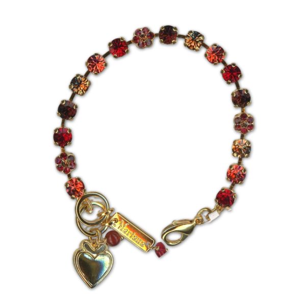 Bracelet by Mariana Woman Dainty Siam and Burgundy Swarovski Crystals