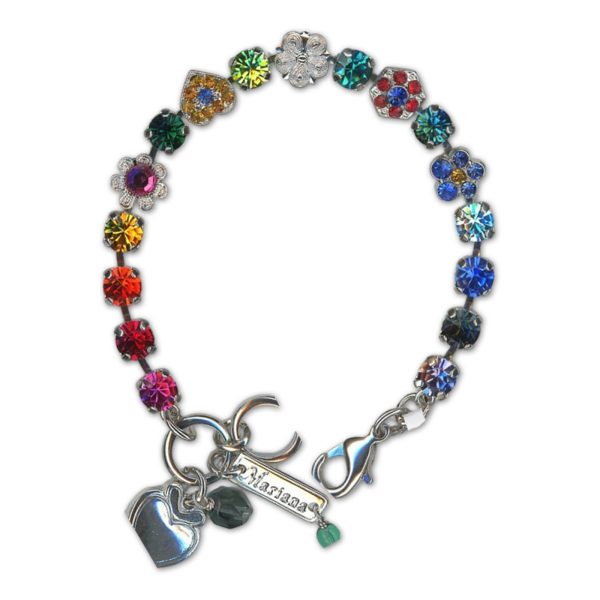 Bracelet by Mariana Woman Sassy Multi-Colored Swarovski Crystals