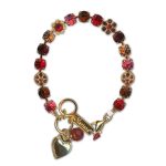 Bracelet by Mariana Woman Stunning Siam and Burgundy Swarovski Crystals - Image 3