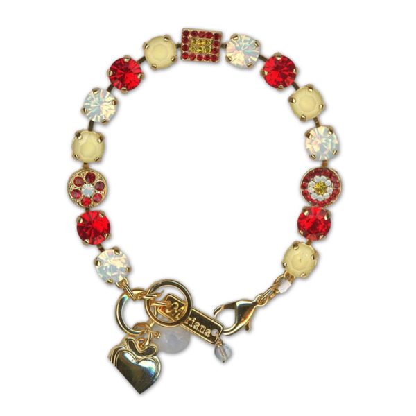 Bracelet by Mariana Woman Stunning Siam and Opal Swarovski Crystals