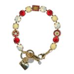 Bracelet by Mariana Woman Stunning Siam and Opal Swarovski Crystals - Image 2