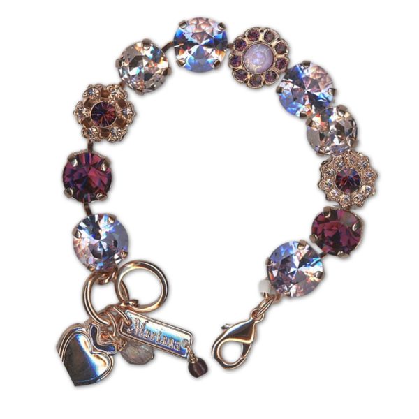 Bracelet by Mariana Woman Luxurious Amethyst and Violet Swarovski Crystals