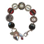 Bracelet by Mariana Woman Classy Ruby and Jet Swarovski Crystals - Image 2