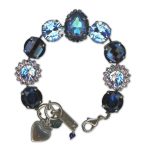 Bracelet by Mariana Woman Luxurious Sapphire Swarovski Crystals