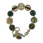 Bracelet by Mariana Woman Glamorous Olivine and Emerald Swarovski Crystals - Image 2
