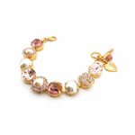Bracelet By Mariana Woman Glamorous Violet and Pearls Swarovski Crystals-YG - Image 2