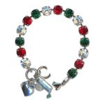 Bracelet by Mariana Woman Gorgeous Emerald and Siam Swarovski Crystals