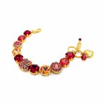 Bracelet By Mariana Woman Gorgeous Pink and Sapphire Swarovski Crystals-YG - Image 3
