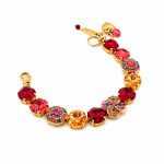 Bracelet By Mariana Woman Gorgeous Pink and Sapphire Swarovski Crystals-YG - Image 2