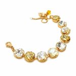 Bracelet By Mariana Woman Classy Opal and Golden Swarovski Crystals-YG - Image 2