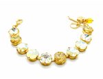 Bracelet By Mariana Woman Classy Opal and Golden Swarovski Crystals-YG - Image 3