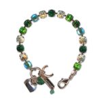 Bracelet by Mariana Woman Alluring Emerald and Golden Swarovski Crystals - Image 2