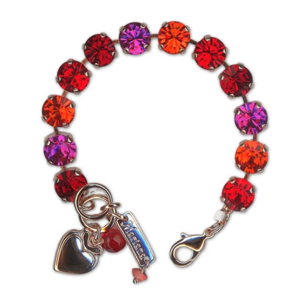 Bracelet by Mariana Woman Stunning Fuchsia and Siam Swarovski Crystals