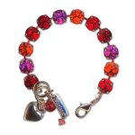 Bracelet by Mariana Woman Stunning Fuchsia and Siam Swarovski Crystals - Image 3