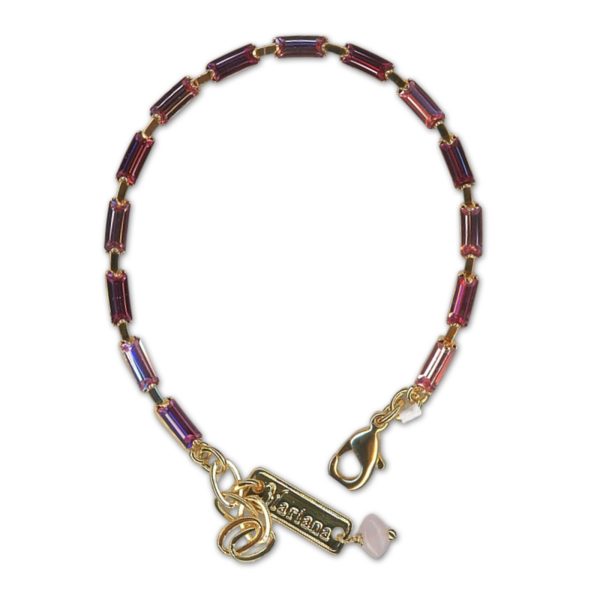 Bracelet by Mariana Woman Lovely Light Rose Swarovski Crystals