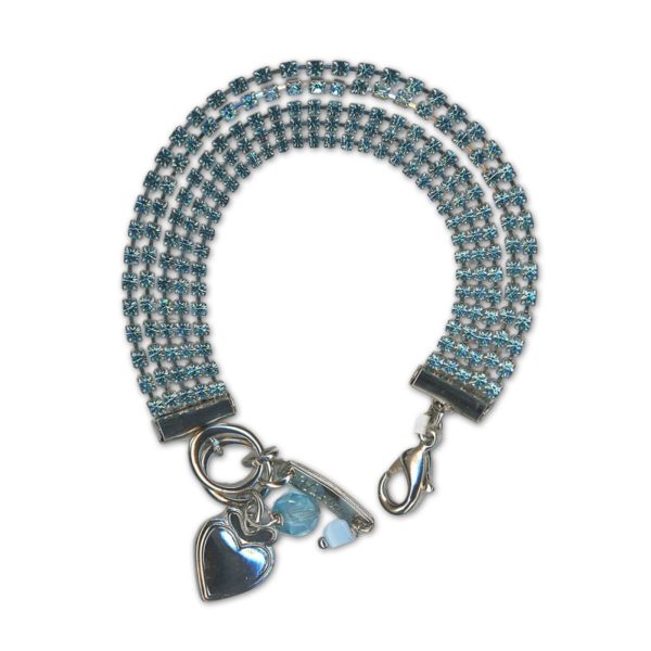 Bracelet by Mariana Woman Multi Tier Aquamarine Swarovski Crystals